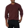 GUESS Men's Long Sleeve 2 Tone Waffle Brendon Sweater, Jet