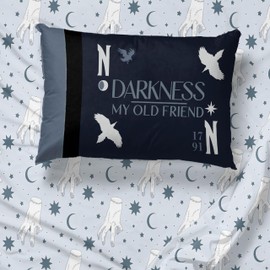 Jay Franco Wednesday Addams Twin Sheet Set - Super Soft Kids 4 Piece Bedding Set - Moon and Stars Microfiber Sheets Includes Reversible Pillow Covers