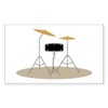CafePress Snare and Cymbal Sticker Rectangle Bumper Sticker Car Decal
