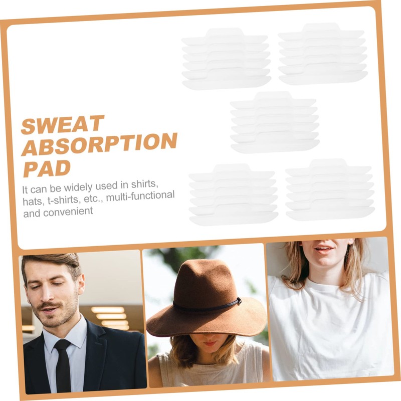 Beavorty 2sets Shirt Collar Absorption Cushion Hat Sweat Pad Practical