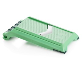 Genius Nicer Dicer Chef Speed Slicer Adjustable Slicer Including Handy Hopper (2 Pieces) - for Cutting Thin Slices (1-5 mm) - Cucumber Slicer Vegetable Slicer Vegetable Cutter Green