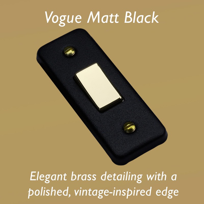 VARILIGHT | Matt Black | Vogue | 1-Gang 10A 1-