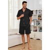 EK4YDNDS Men Pajama Set, Button up Sleepwear Short Sleeve Pjs