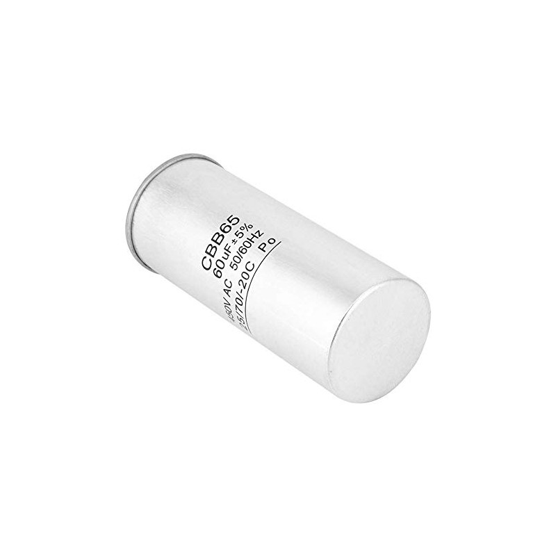 Genérico CBB65 60UF 450V Capacitor for Air Conditioning, Aluminium Compressor,