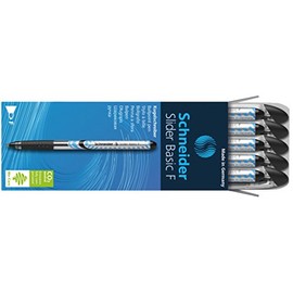 Schneider Slider Fine Ballpoint Pen, Black, Box of 10 (151001)