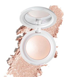 Loose Waterproof Highlighter Powder - Lightweight, Skin Tone Correcting, Glossy Finish for a Radiant Glow, Compact Circular Design in White & Pink Shadest (Brown, 0.24 oz)