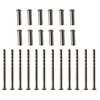 Universal Hardware 12 x M4 Snap-Off Door Handle Screws Chrome