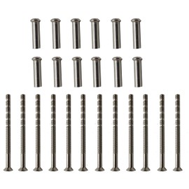 Universal Hardware 12 x M4 Snap-Off Door Handle Screws Chrome with Connecting Screw Sleeve Djustable Lenght Male to Female for Door Handle, Knobs Escutcheons and Others