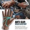QUKOPSE Winter Leather Gloves for Men,Touchscreen Snow Driving Gloves with