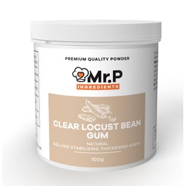 Mr.P Ingredients Locust Bean Gum 100g Powder Vegan-Friendly Stabilizer Texture Enhancer Thickener Gelling Agent Ideal for Confectionery Sauces Dressings Dairy Gluten Free Non-GMO Halal Kosher