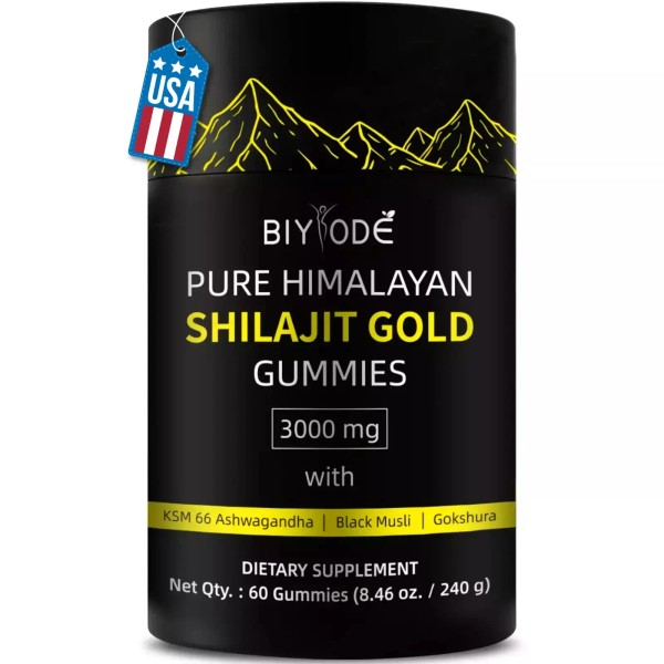 Himalayan Shilajit GOLD Gummies, Organic, Extremely Potent 3000 mg, Fulvic