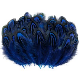 100pcs Royal Blue Pheasant Feathers 2-3 Inches for Crafting Dream Catchers