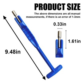 DUSCOKE Car Tire Valve Stem Puller/Installer Tool with T Handle, No Scratch Wheel Valve Stem Remover Extender Adapter Replacement, Auto Tire Valve Stem Removal & Installation Repair Tool (T-Blue)