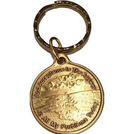 Acceptance is The Answer Beach Sunrise Bronze Keychain AA Page 449 417
