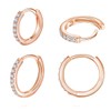 LICHUAN Silver Hoop Earrings for Women, Hoop Earrings with AAA