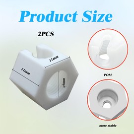 Amazleer Set of 2 Replacement Nuts for SodaStream, Accessories for Crystal 1.0 & 2.0, CO2 Hose Connection, Perfect for Leak-free Connection (2)