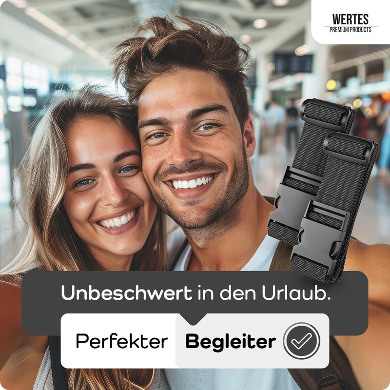 Luggage Strap Set of 2 – Suitcase Straps Safe &