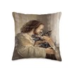 Jesus Painting The Life Of Jesus German Shepherd Throw Pillow