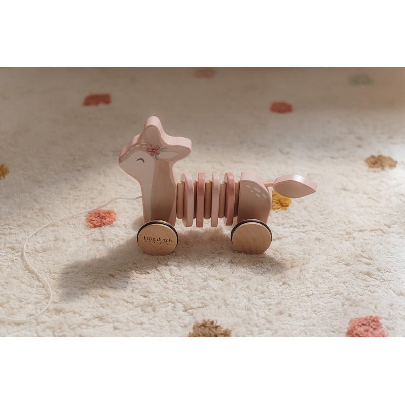 Little Dutch 7357 FSC Wooden Pull Along Toy Deer -