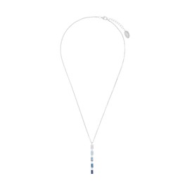 s.Oliver Y-Necklace 925 Sterling Silver Women's Necklace with Synthetic Zirconia 42 + 3 cm Silver Comes in Jewellery Gift Box 2031402, Sterling Silver, Cubic Zirconia