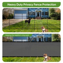 Amagenix Privacy Screen Fence Heavy Duty Fencing Shade Cover 170GSM 90% Blockage Mesh Shade Net for Outdoor Wall Garden Yard Backyard Pool Deck (4'x30'Customized, Dark Grey)