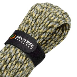 BROTREE Paracord 4mm 15M 9 Strands 100% Nylon Rope Type 3 Parachute Cord for Survival, Outdoor, Bracelet, DIY - 280kg Breaking Load (ACU (Army Combat Uniform))