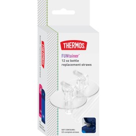 Thermos Replacement Straws for 12 Ounce Funtainer Bottle, Clear
