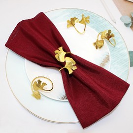 Davidina Diamond Napkin Rings Set of 12 Gold Sparkly Rhinestone Christening Bangle Metal Napkin Holder for Wedding Birthday Easter Bridal Shower Christmas Decor (Gold,12)