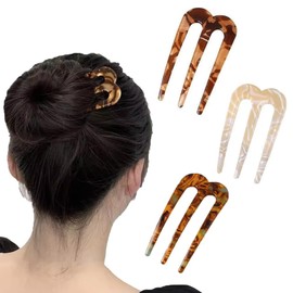 WFGKPXC Hairpin Parts, Set of 3, Half Up, Hair Clip, Hair Ornament, Fashionable, Buns, For Everyday Use, Graduation Ceremonies, Coming-of-age Ceremonies, Weddings, Parties, Receptions, Hair Comb
