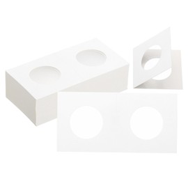 PATIKIL 2 x 2 Coin Flips, 200 Pack 27.5mm Cardboard Coin Holder Paper Coin Holders for Coin Collection Supplies Collector, White
