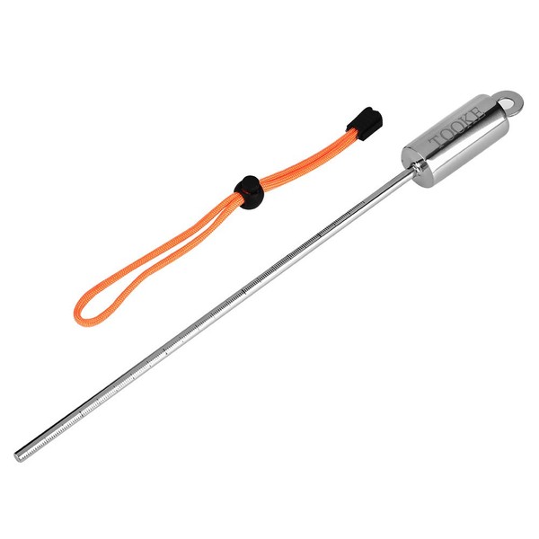 Diving Pointer, Stainless Steel Lobster Tickle Pointer Underwater Shaker Noise Maker Diving Diving Stick Rod with Lanyard (Orange)