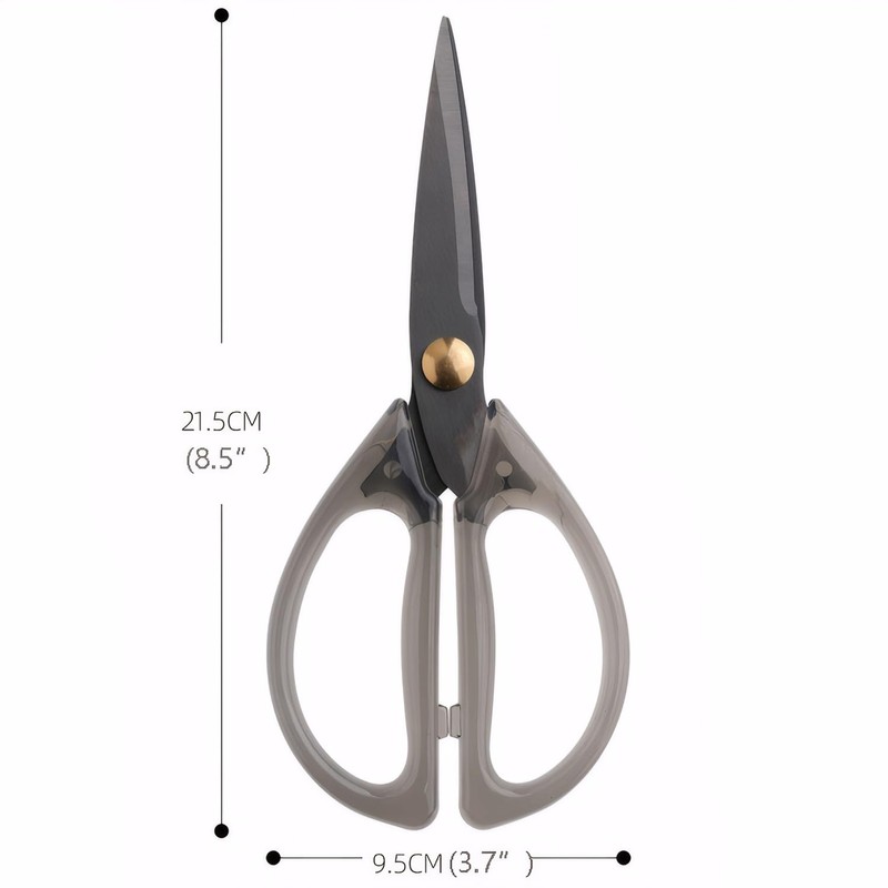 Jasni Transparent Handle Stainless Steel Sharp Powerful Kitchen Scissors Multi-Purpose