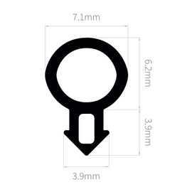 ExtrudaSeal B305 Bubble Gasket Replacement Window Door Draught Excluder Seal - 4m