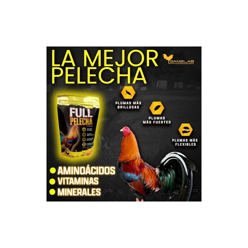 Full Pelecha Aves 500g - Suplemento Alimento Gallos Gamelab