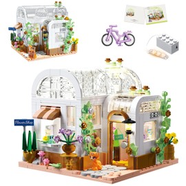Girl Toys Flower House Building Block Set, Creative Building Playset with LED Light, Exquisite Creative Friends Architecture Model Sets, Toys for Girls Christmas Birthday Toys for Girls 6-12 (561 PCS)