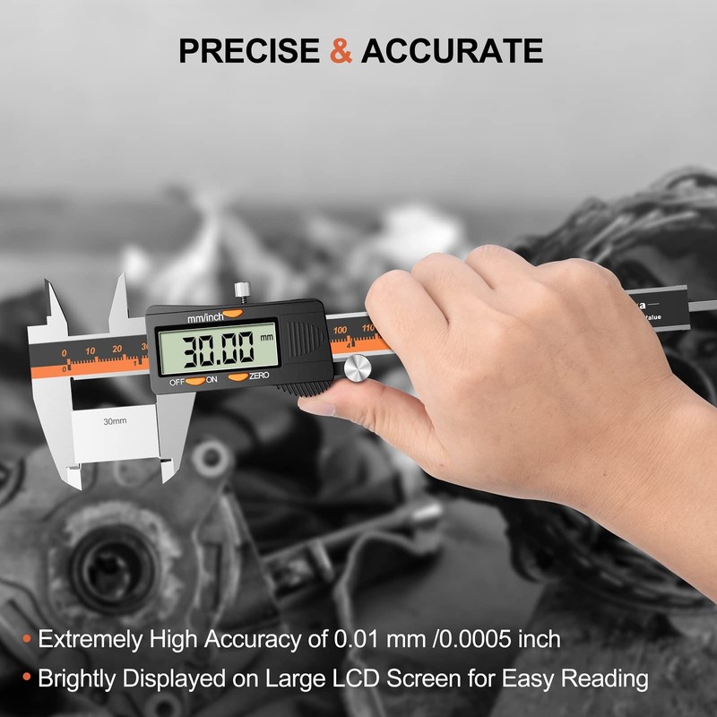 Digital Vernier Caliper, Preciva 150mm Electronic Micrometer Vernier Caliper, Measuring