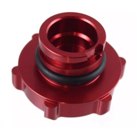 VMS RACING Red Oil Filler Cap Billet Aluminum Fits LS1 LS2 LS3 LS6 Mobile One Emblem