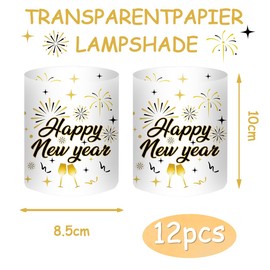 12 Lantern Table Decoration New Year's Eve, Happy New Year Decoration Gold, New Year's Eve Decoration 2025, New Year's Eve Decoration, Children's Party Set, New Year Decoration Party Accessories,