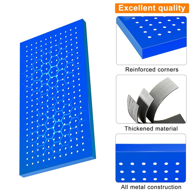 Metal Pegboard Panels 24" x 12" 4 Pack Heavy Duty