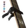 AKORD Quick Change Single-Handed Guitar Capo Plus 5 picks -