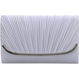 More Auni Women's Wedding Bag, Party Bag, 2-Way Clutch Bag, Wedding, After-party, 1.5 After-party, Invitation, Sub-bag, Formal Bag, Second Bag, silver / 5043