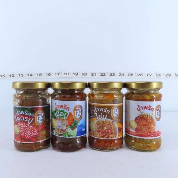 CHAWLAY (4 JARS) CHAWLAY THAI CRAB CHILI PASTE SET SEALED