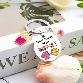 Bestie Gifts Best Cute Friendship Keychain Bestie Birthday Gifts for Women Best Friend Keychain for BBF Girls Long Distance Friendship Gift Bestfriend Gift Ideas Christmas Thanksgiving Day