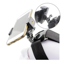 INF Head Mount for Smartphone, Head Strap for GoPro Hero, Adjustable Headband Holder with Clip for Sports Camera Smartphone Universal