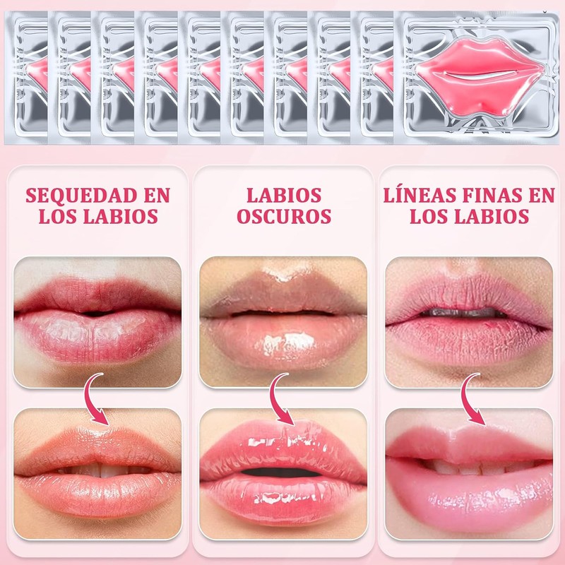 30PCS Mascarilla Labial de Colágeno, Mascarilla Labial Hidratante