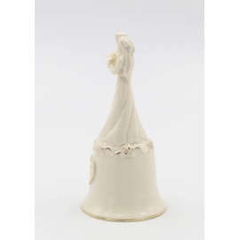 Cosmos Gifts Fine Porcelain Wedding Couple 50th Anniversary Decorative Bell Figurine, 5.65 Inch H