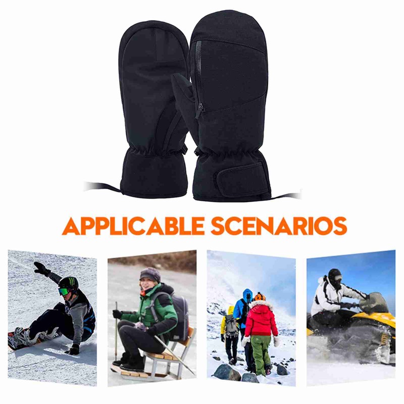 Snowboard Mittens for Women Men Waterproof Ski Gloves Touchscreen Snow