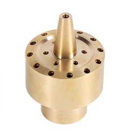 Fdit 1/4" / 1/2" / 3/4" Brass Column Fountain Nozzle Garden Pond Fountain Water Nozzle Porous Scattering Sprinkler Spray Head Gold(1/4")