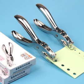 Single Hole Punch, 1 Hole, Heavy Duty Punch for Crafts, Labels, Paper, ID Cards, PVC Cardboard, 8 Sheets Capacity, 6mm Diameter
