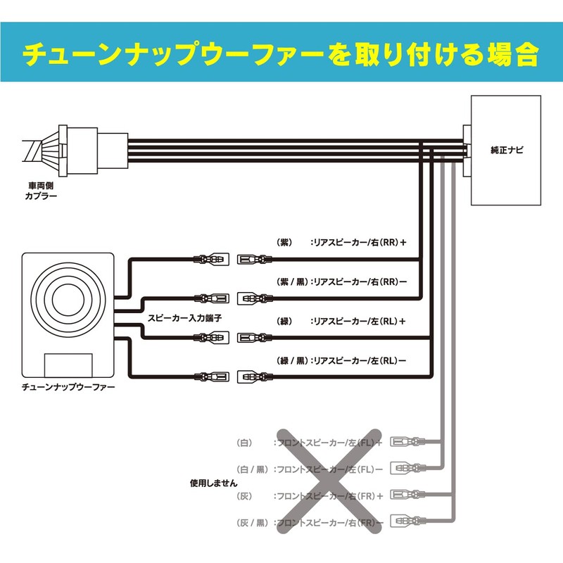 Speaker Output Removal Cable (BH14 for Genuine Honda Navigation)